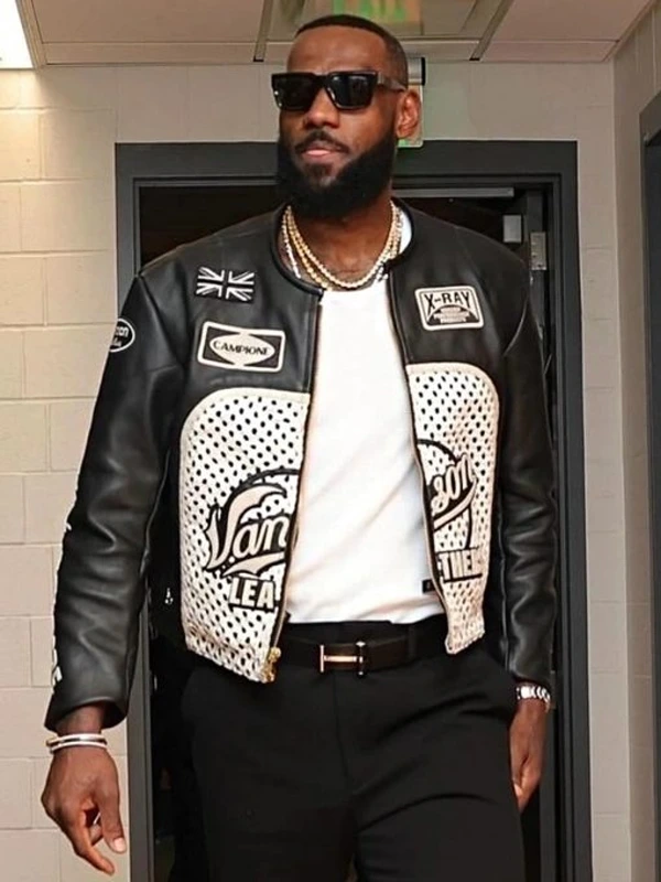 Lakers Lebron James Aime Leon Career 40k Leather Jacket - Image 3