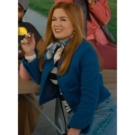 Isla Fisher Movie Playdate Blue Jacket