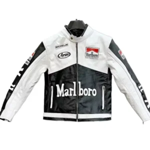 Marlboro White Leather Jacket