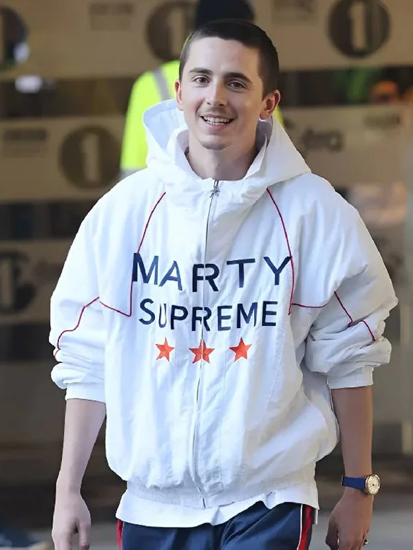 Marty Supreme Timothee Chalamet White Jacket