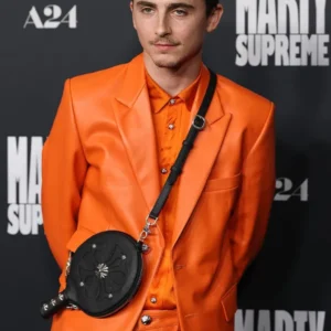 Marty Supreme Timothee Chalamet Orange Blazer