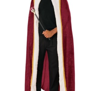 Men’s Burgundy Velvet King’s Cape