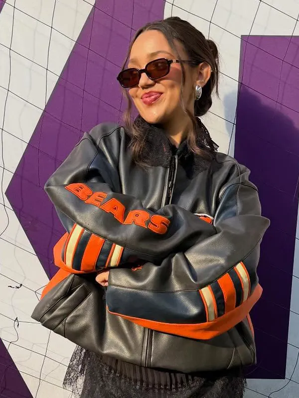 NFL Chicago Bears Alannah Davidson Leather Jacket