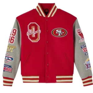 NFL San Francisco 49ers Red Varsity Jacket