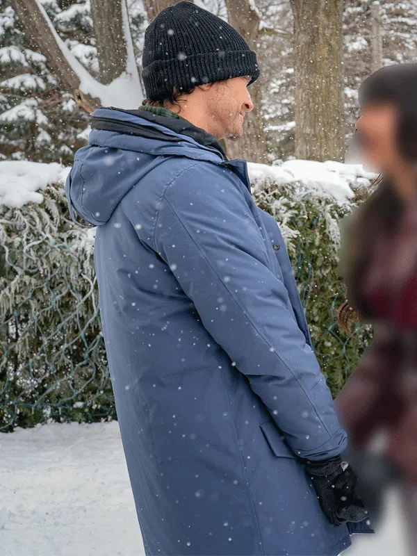 A Merry Little Ex-Mas 2025 Oliver Hudson Grey Hooded Jacket - Image 2