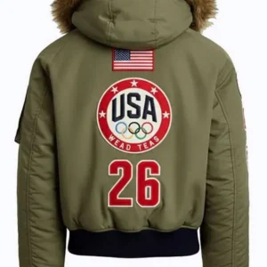 Olympic 2026 Team USA Green Bomber Jacket