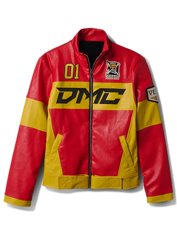 One Piece Monkey D. Luffy Red Leather Jacket