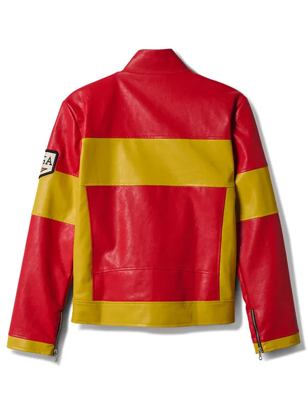 One Piece Monkey D. Luffy Red Leather Jacket