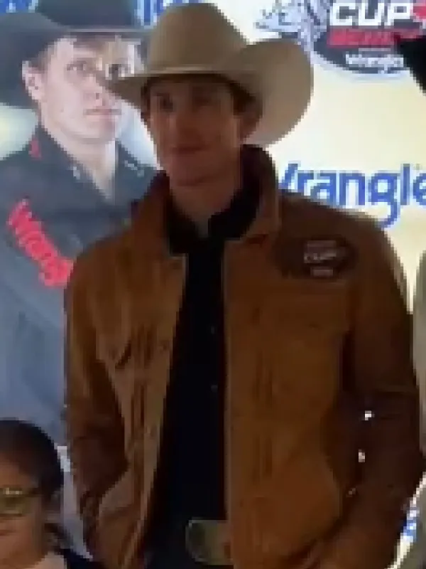 PBR Canada National Finals Contestant Brown Leather Jacket