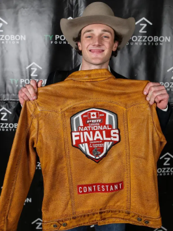 PBR Canada National Finals Contestant Brown Leather Jacket
