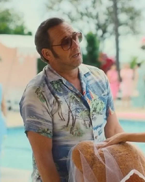 Palm Royale S02 Josh Lucas Blue Hawaiian Shirt - Image 2