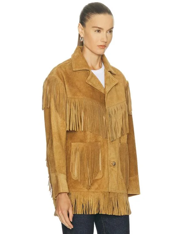 Real Housewives Of Beverly Hills Rachel Zoe Fringe Suede Jacket