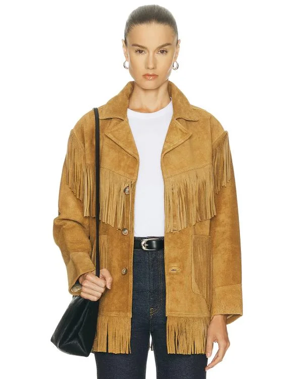 Real Housewives Of Beverly Hills Rachel Zoe Fringe Suede Jacket - Image 2