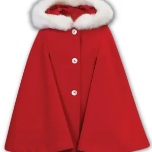 Red Cape With White Fur Trim