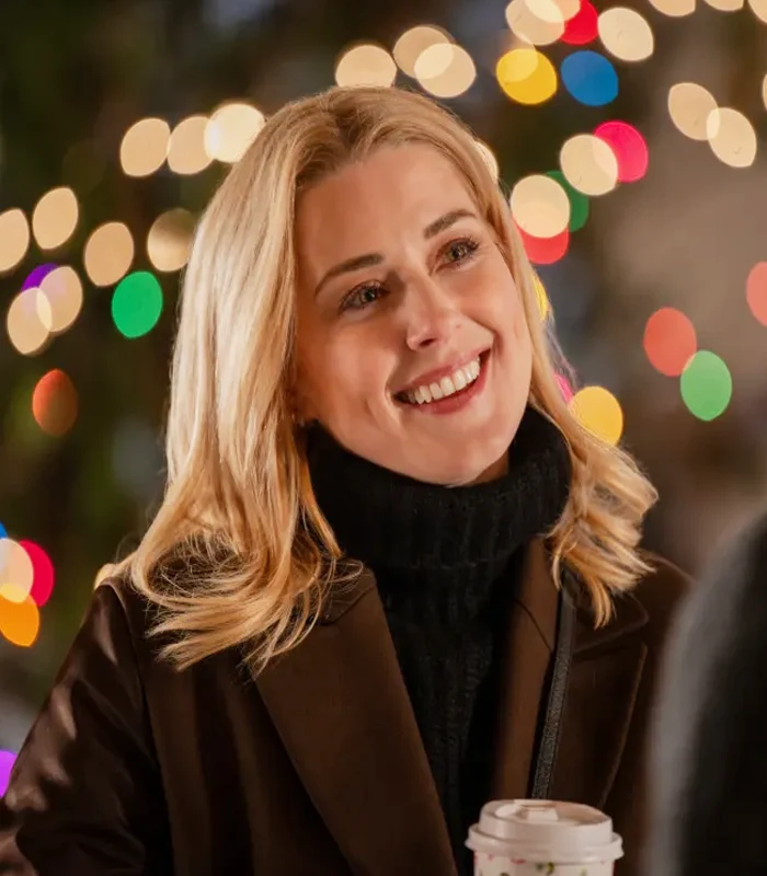 Alexandra Breckenridge My Secret Santa Brown Coat