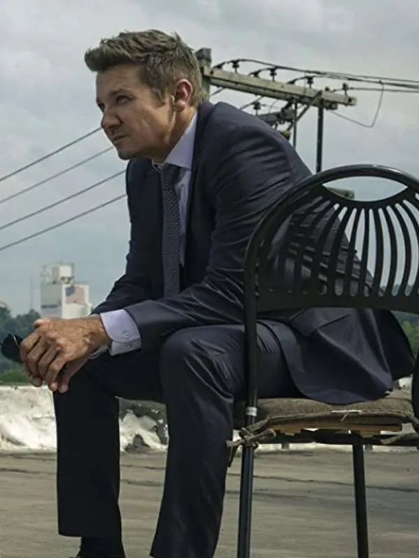 Jeremy Renner Mayor of Kingstown Blue Suit