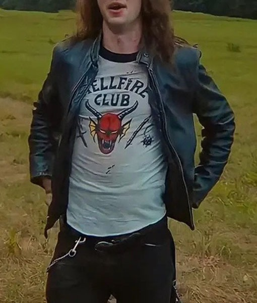 Stranger Things S04 Eddie Munson Bomber Jacket - Image 2