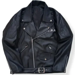 T.F.O.A 5Th Generation Black Biker Leather Jacket
