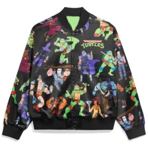 TMNT Characters AOP Satin Varsity Jacket