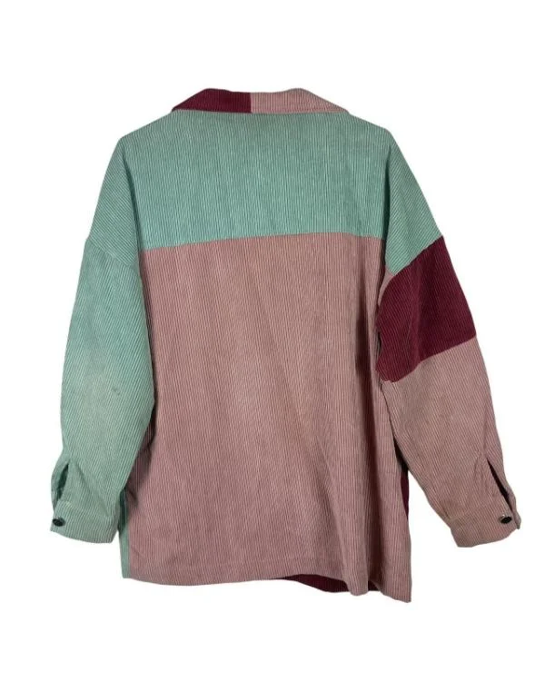 Little Disasters S01 Colorblock Patchwork Corduroy Shirt