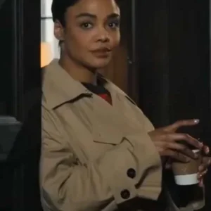 Tessa Thompson His and Hers Beige Coat