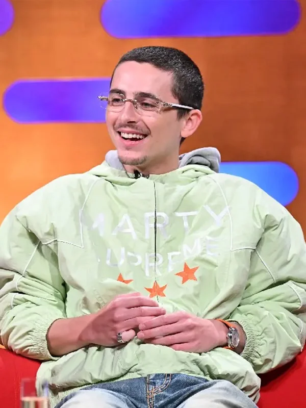 Timothée Chalamet Marty Supreme Green Jacket