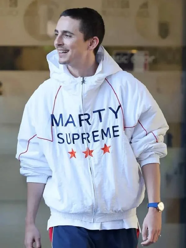 Marty Supreme Timothee Chalamet White Jacket - Image 2