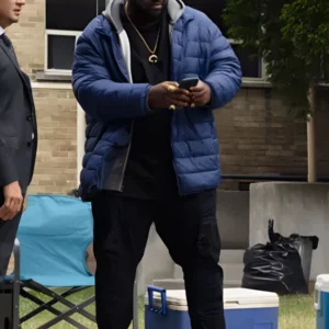 Tobi Bamtefa Mayor of Kingstown Blue Puffer Jacket