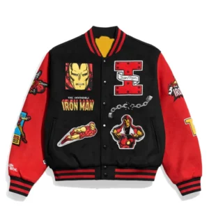 Tony Stark Iron Man Varsity Jacket