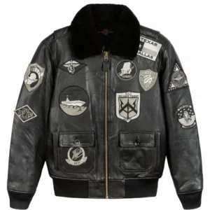 Top Gun Maverick Tom Cruise Black G1 Leather Jacket