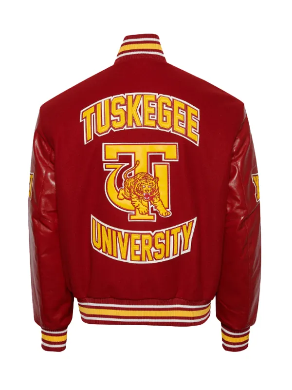 Tuskegee University Red Letterman Varsity Jacket