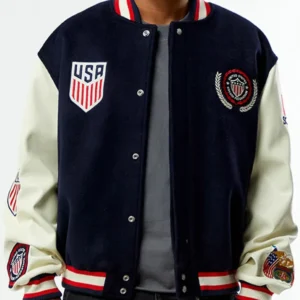 US Soccer x Jeff Hamilton Wool Varsity Jacket