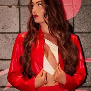 WWE Nikki Bella Red Leather Jacket