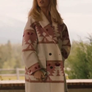 Yellowstone Beth Dutton Pink Printed Coat