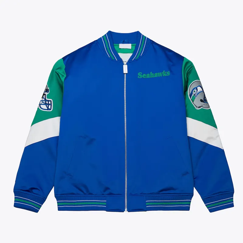Seattle Seahawks Throw It Back Heavyweight Satin Jacket