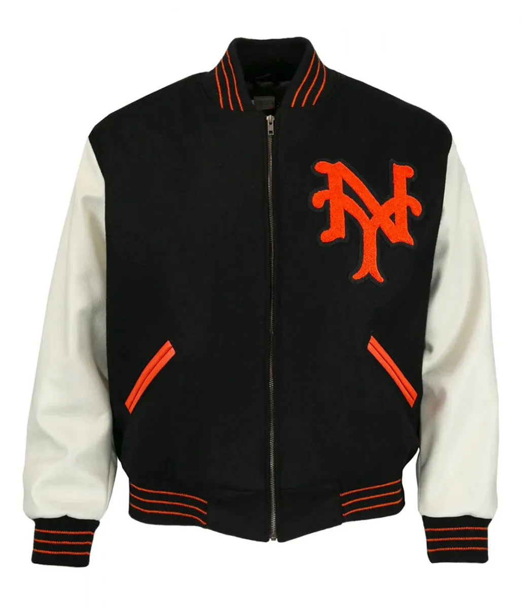 1951 Letterman NY Giants Black and White Jacket