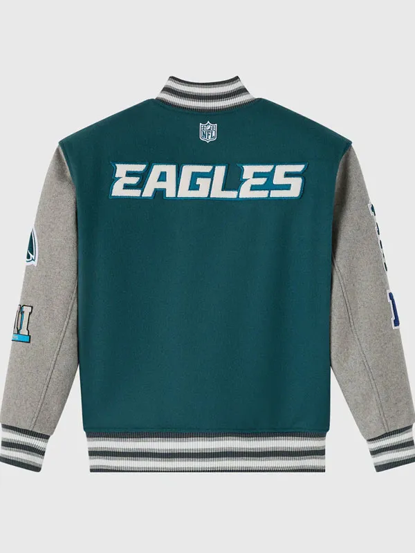 NFL 2025 Philadelphia Eagles Green Varsity Jacket