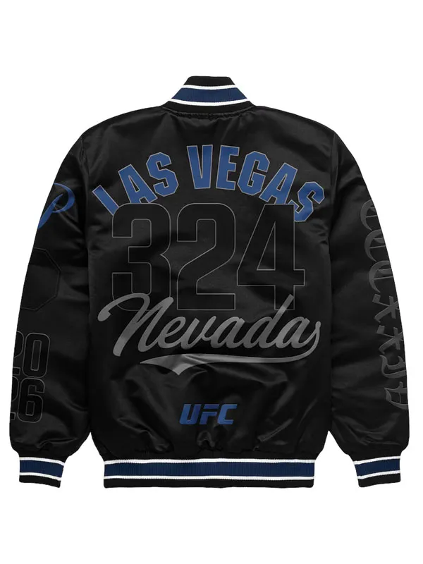 UFC 324 Las Vegas Black Bomber Jacket