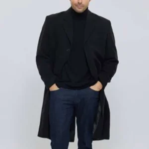 A Keller Christmas Vacation Jonathan Bennett Black Long Coat