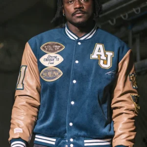Philadelphia Eagles AJ Brown Wool Varsity Jacket