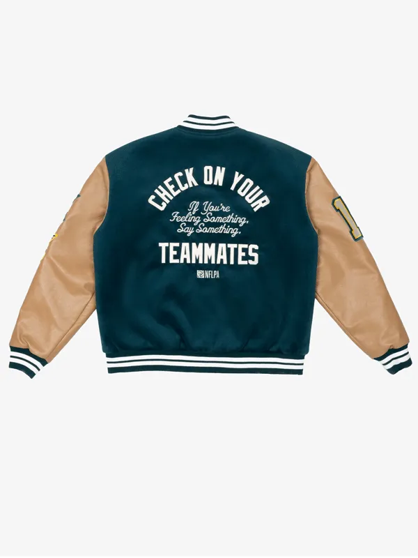 Philadelphia Eagles AJ Brown Wool Varsity Jacket
