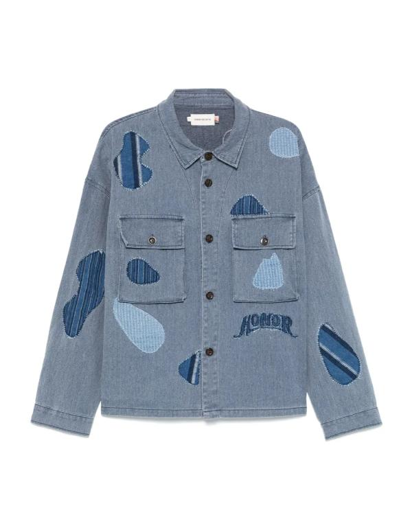 Abbott Elementary S05 Ice Blue Patchwork Jacket - Image 2