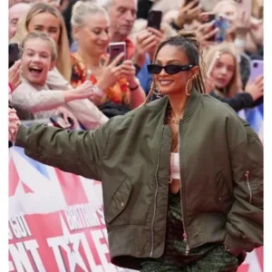 Alesha Dixon Britain Got Talent Green Bomber Jacket