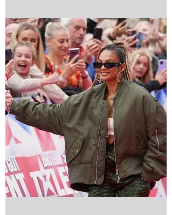 Alesha Dixon Britain Got Talent Green Bomber Jacket