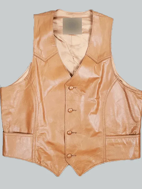 Charley Crockett Cowboy Unisex Leather Vest