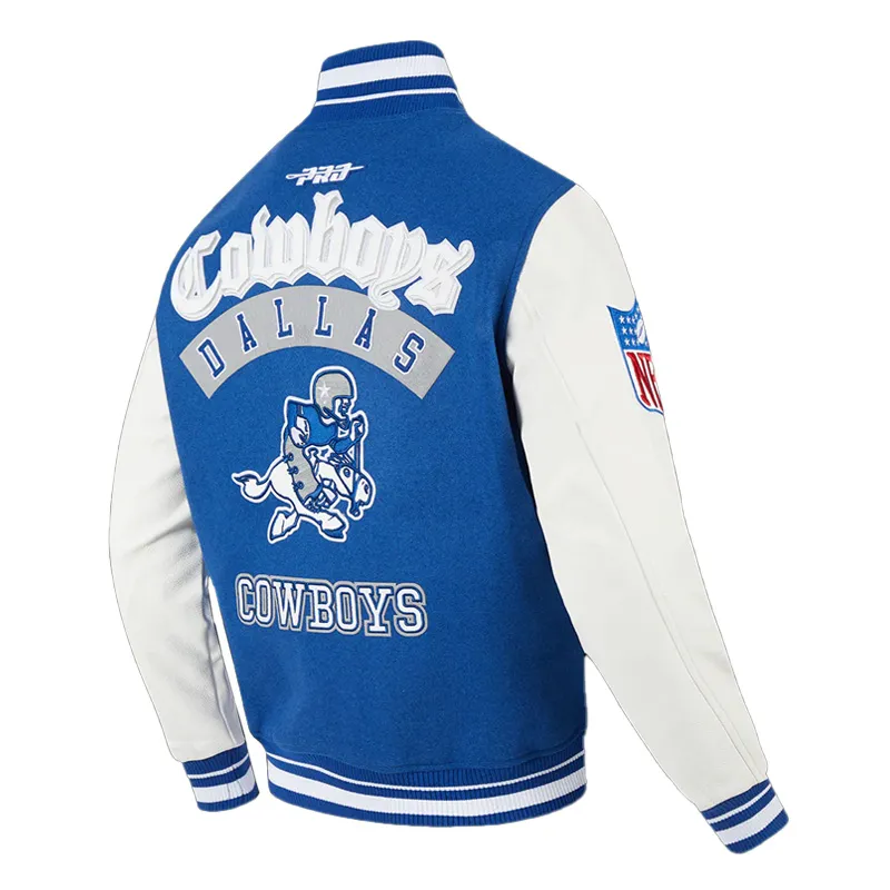 Best of Classic Dallas Cowboys Rib Varsity Jacket - Image 5