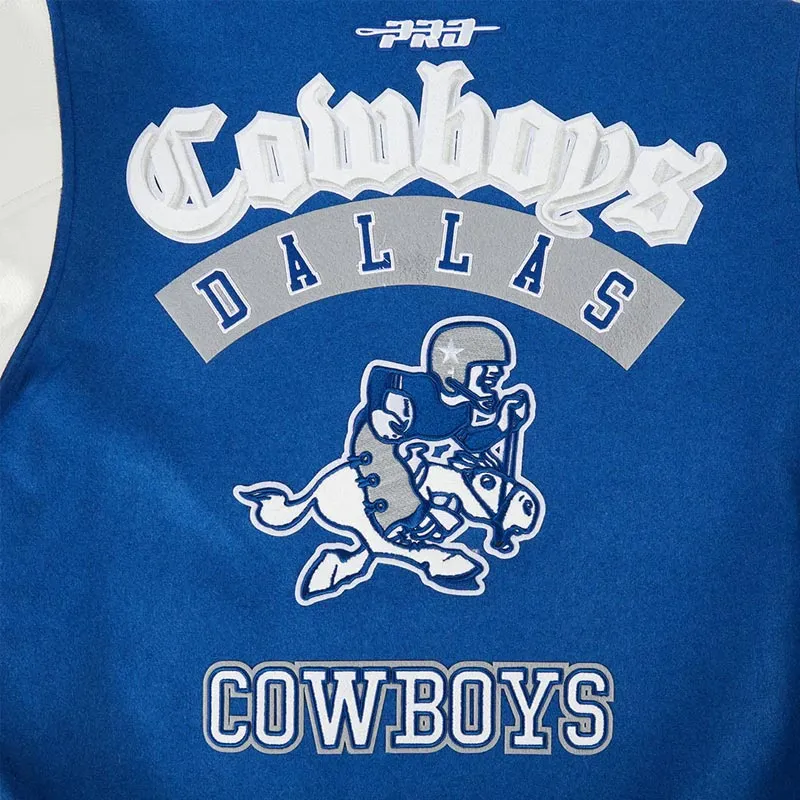 Best of Classic Dallas Cowboys Rib Varsity Jacket - Image 4