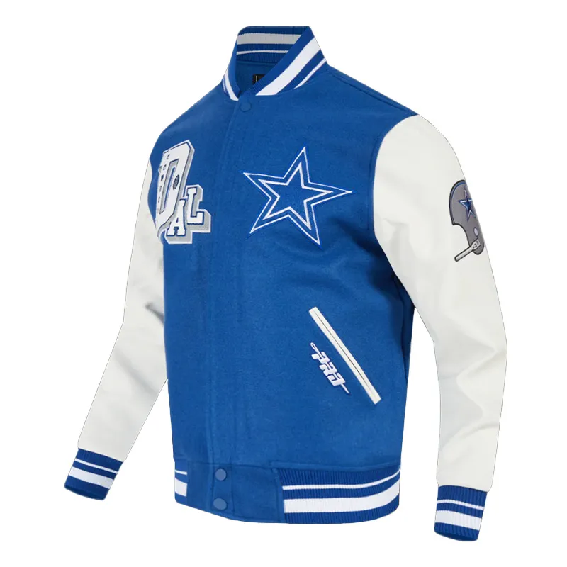 Best of Classic Dallas Cowboys Rib Varsity Jacket - Image 3