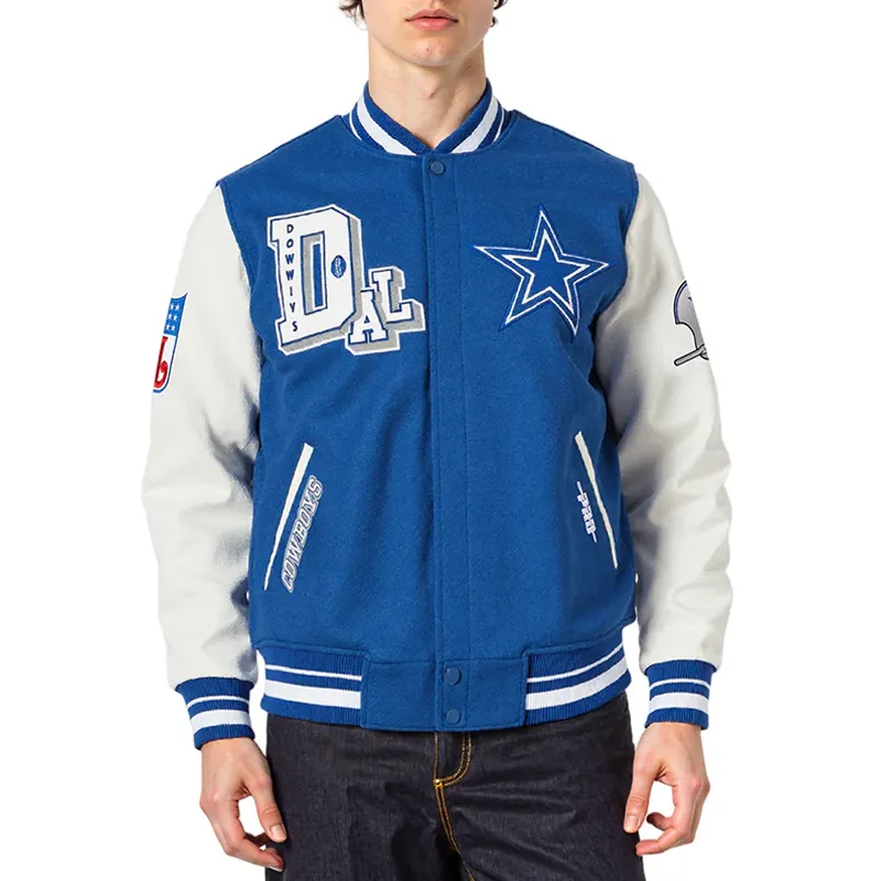 Best of Classic Dallas Cowboys Rib Varsity Jacket