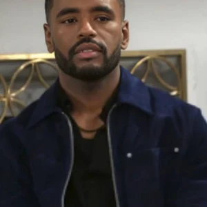 Beyond the Gates Sean Freeman Blue Suede Leather Jacket